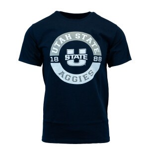 utah state aggies 1888 circle tshirt navy champion brand